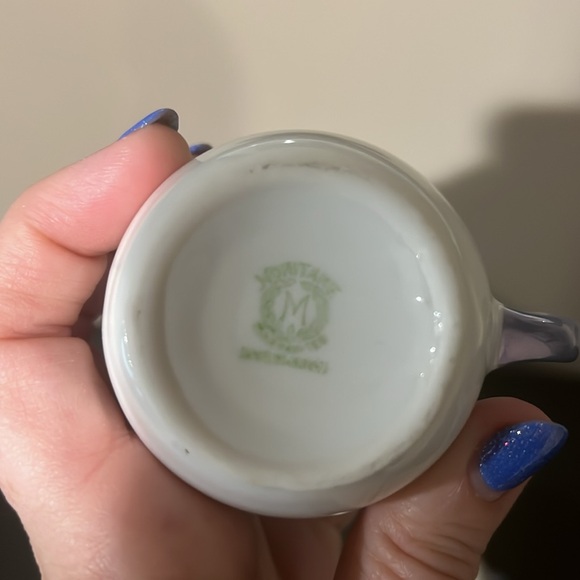 Vintage noritaki lusterware blue and white tea and creamer set - Picture 9 of 9